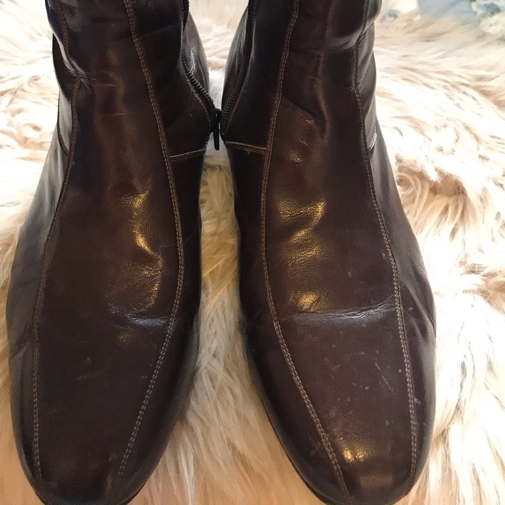 Vintage Stuart McGuire Brown Leather Boots 8.5 EEE